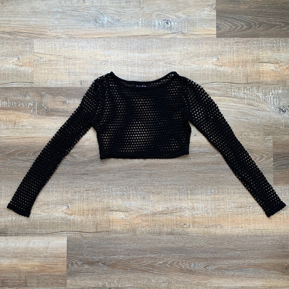 Fishnet Crop Top - Picture 2 of 2